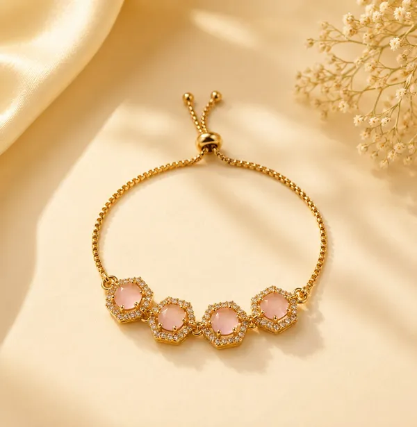 Luxury_1_Gram_Gold_Plated_Pink_Stone_Adjustable_Bracelet_for_Women_|_Premium_CZ_Hexagon_Charm_Bracelet_|_Anti-Tarnish_Fashion_Jewellery
