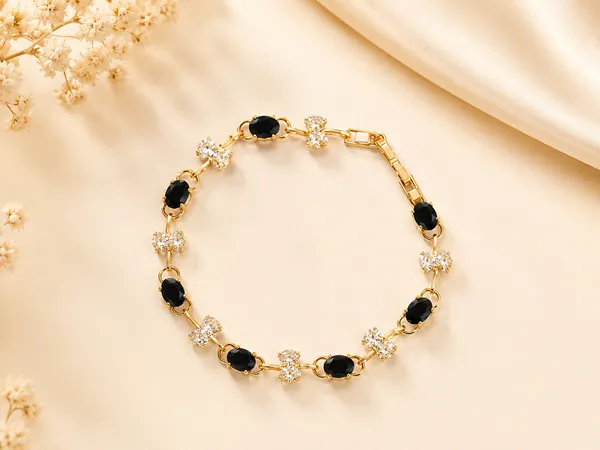 Luxury_Black_Tulip_Bracelet_for_Women_|_1_Gram_Gold_Plated_Black_Stone_Tulip_Link_Bracelet_|_Elegant_Party_Wear_Fashion_Jewellery