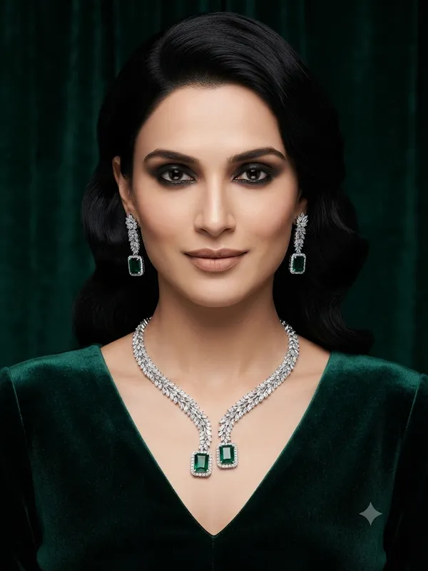 Luxury_Emerald_Green_Statement_Necklace_Set_with_Leaf-Design_Crystal_Pendant_&_Matching_Earrings