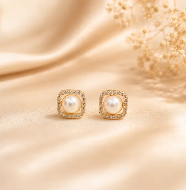 Luxury_Pearl_Halo_Stud_Earrings_for_Women_|_1_Gram_Gold_Plated_White_Pearl_&_CZ_Square_Stud_Earrings_|_Elegant_Daily_Wear_Jewellery