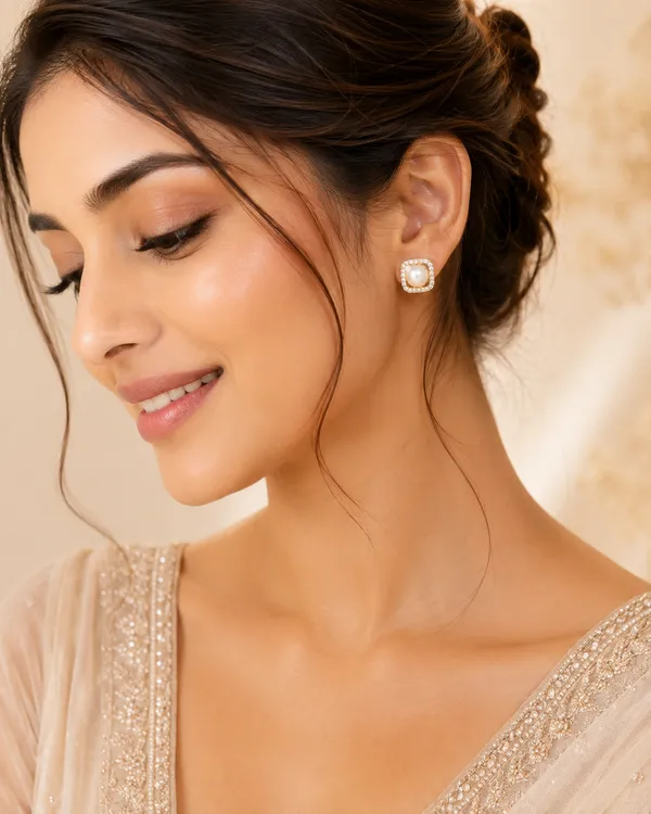 Luxury_Pearl_Halo_Stud_Earrings_for_Women_|_1_Gram_Gold_Plated_White_Pearl_&_CZ_Square_Stud_Earrings_|_Elegant_Daily_Wear_Jewellery