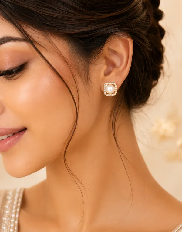 Luxury_Pearl_Halo_Stud_Earrings_for_Women_|_1_Gram_Gold_Plated_White_Pearl_&_CZ_Square_Stud_Earrings_|_Elegant_Daily_Wear_Jewellery