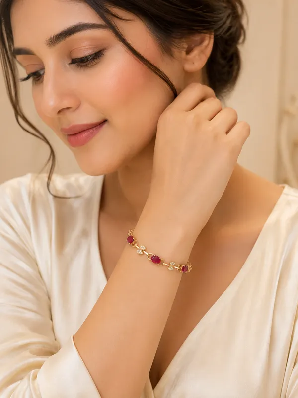 Luxury_Ruby_Red_Stone_Floral_Link_Bracelet_for_Women_|_1_Gram_Gold_Plated_Crystal_Leaf_Bracelet_|_Elegant_Party_Wear_Jewellery