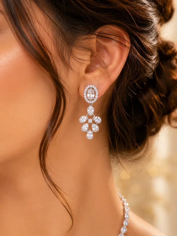 Luxury_Silver_Plated_CZ_Necklace_Set_for_Women_|_Premium_American_Diamond_Pendant_Set_|_Wedding_&_Party_Jewellery