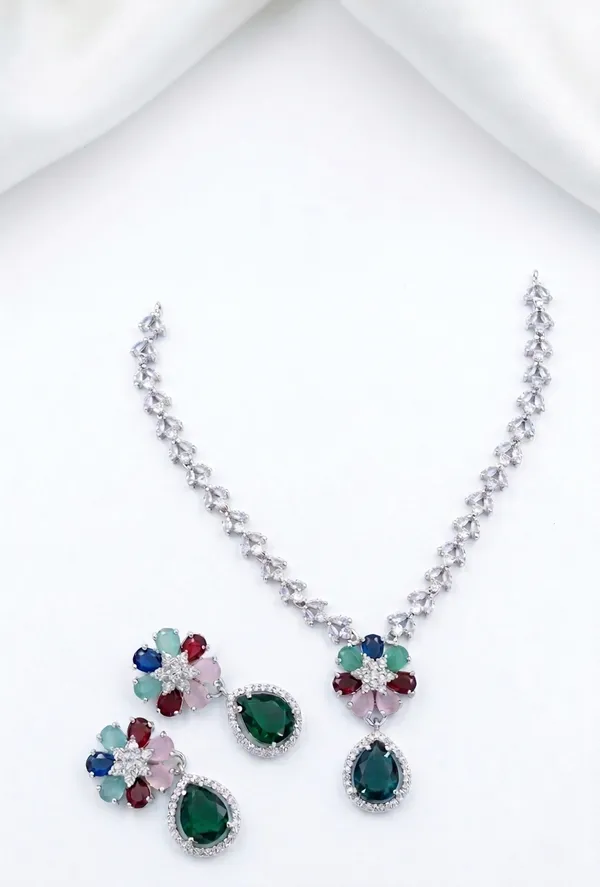 Multicolor_Floral_AD_Necklace_Set