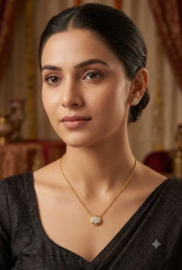Natural_Diamond_Yellow_Gold_Necklace_|_7_Round_Brilliant_Diamonds_|_0.25_Ct_|_G-H_VS-SI