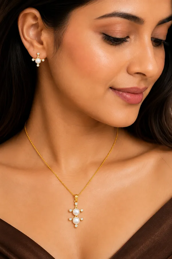 Pearl_Radiance_1_Gram_Gold_Plated_Pendant_Set