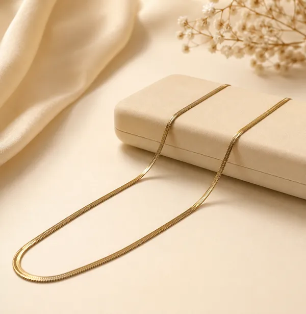 Premium_Stainless_Steel_Gold_Snake_Chain_Necklace_for_Women_|_Anti_Tarnish_Waterproof_Herringbone_Chain_|_Minimalist_Everyday_Jewellery