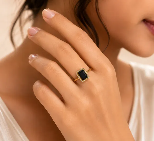 Royal_Black_Emerald_Cut_1_Gram_Gold_Plated_Ring_with_American_Diamond_Halo