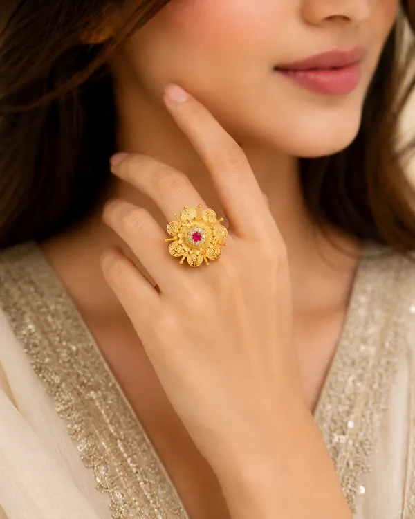 Royal_Floral_Temple_Design_1_Gram_Gold_Plated_Adjustable_Ring_|_Ruby_&_American_Diamond_Studded_|_Anti_Tarnish_Ring_for_Women