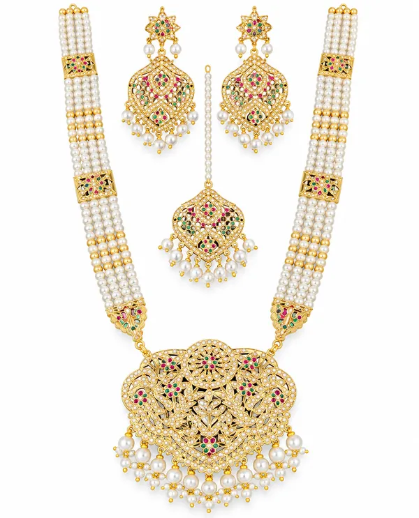 Royal_Multicolor_Artificial_Jadau_Bridal_Jewellery_Set_with_Pearl_Beads