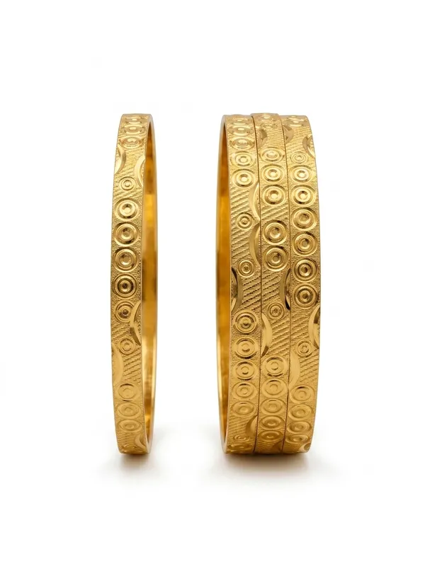 1_Gram_Gold_Plated_Circular_Pattern_Bangles_Set_For_Women