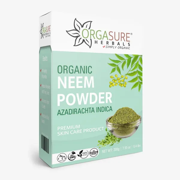 Orgasure_Neem_Powder_For_Hair_Cleanser_And_Skin_Care_Azadirachta_Indica_200_G_Pack_Of_3