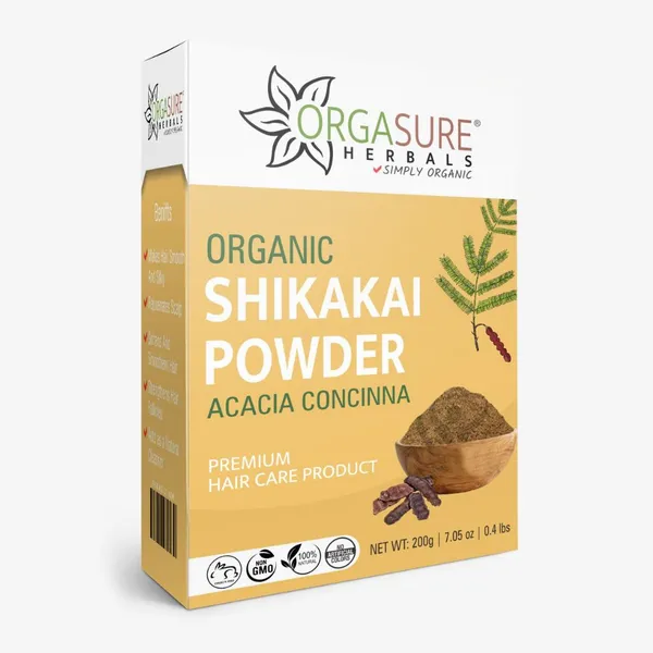 Orgsaure_Organic_Shikakai_Powder_For_Hair_Acacia_Concinna_200_G_Pack_Of_3