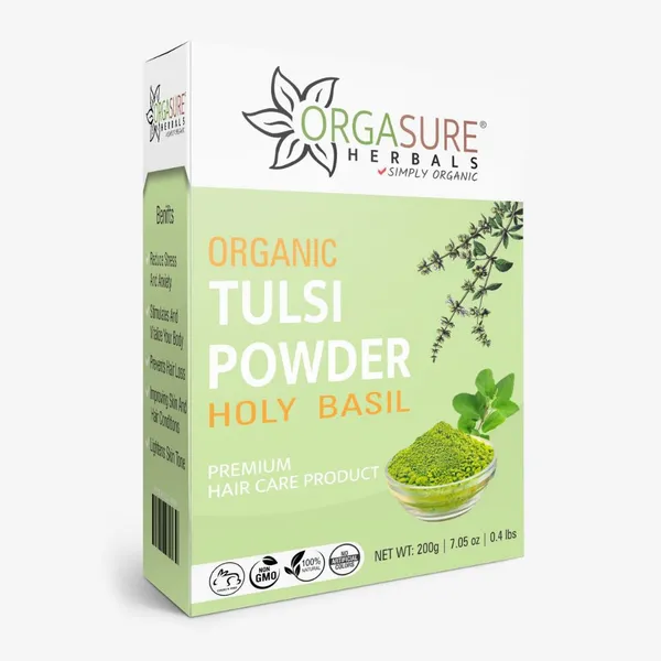 Orgasure_Organic_Tulsi_Leaf_Powder_For_Hair_Holy_Basil_200_G_Pack_Of_3