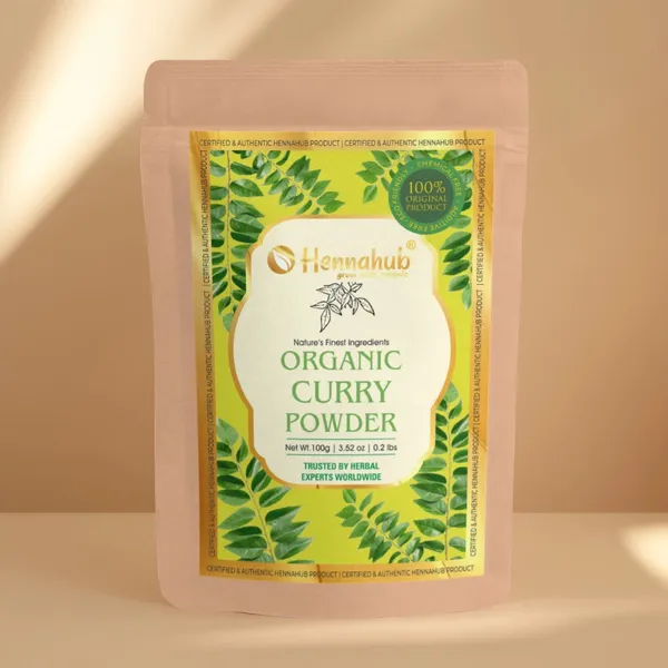 Hennahub_Gold_Curry_Leaves_Powder_For_Enhancing_Hair_Growth_And_Shine_Double_Filtered_100_G_Pack_Of_2