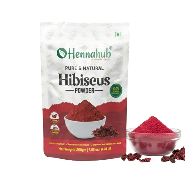 Hennahub_Hibiscus_Powder_200_Gm_For_Hair_Skin_Care_Hibiscus_Rosa_Sinensis_Pack_Of_2