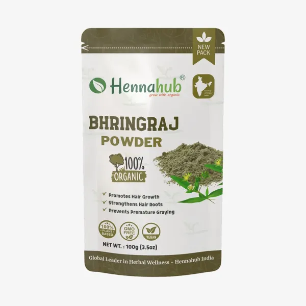 Hennahub_Premium_Bhringraj_Powder_For_Hair_Eclipta_Alba_100_G_Pack_Of_2