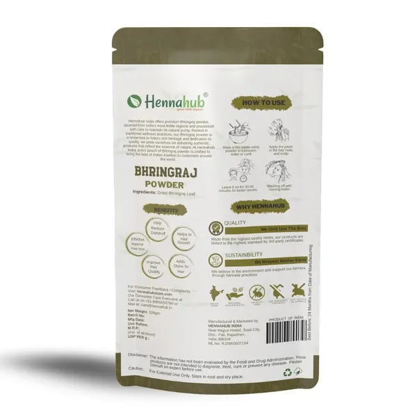 Hennahub_Herbal_Powder_Bhringraj_Powder_100_Gm_Pack_Of_3