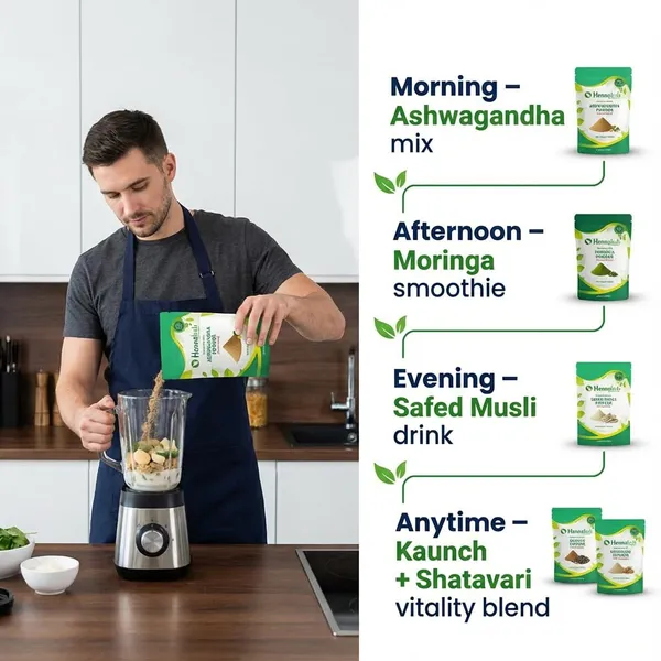 Hennahub_Advanced_Men_S_Performance_Combo_Ashwagandha_Safed_Musli_Shatavari_Kaunch_Beej_Moringa_Powder_Pack_Of_5_X_100_G_Strength_Energy_Vitality_Daily_Nutrition_Ayurvedic_Wellness_Boost