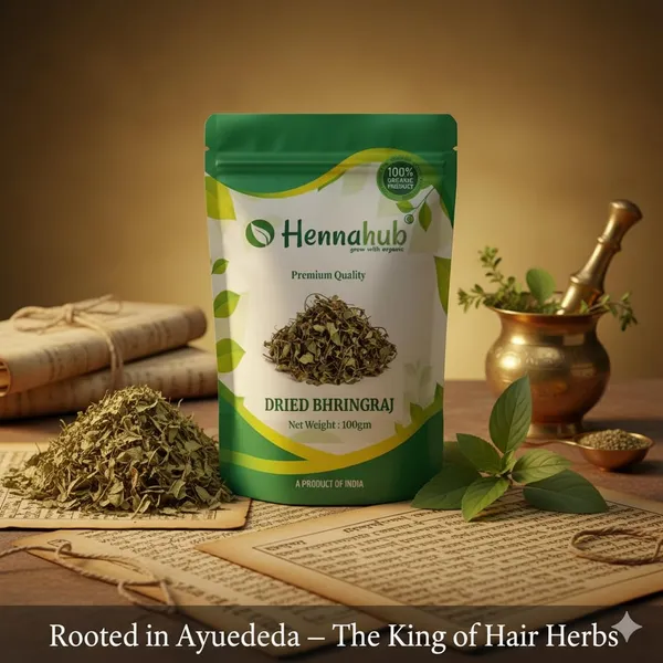 Hennahub_Whole_Dried_Raw_Bhringraj_Leaves_Sabut_100_Gm_Pack_100_Natural_Ayurvedic_Herb_For_Hair_Growth_Scalp_Care_Pack_Of_2