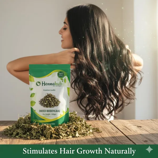 Hennahub_Whole_Dried_Raw_Bhringraj_Leaves_Sabut_100_Gm_Pack_100_Natural_Ayurvedic_Herb_For_Hair_Growth_Scalp_Care_Pack_Of_2
