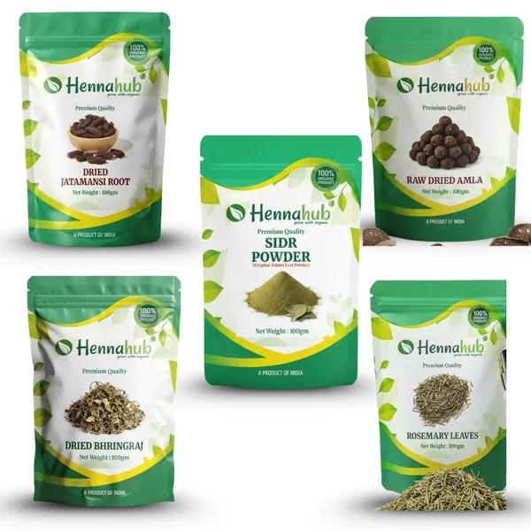 Hennahub_Complete_Hair_Rejuvenation_Combo_Sidr_Powder_Dried_Bhringraj_Jatamansi_Root_Rosemary_Leaves_Raw_Amla_Pack_Of_5_100_G_Hair_Growth_Scalp_Therapy_Strength_Shine