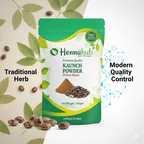 Hennahub_Kaunch_Powder_Food_Grade_100_Gm_Pack_Pure_Mucuna_Pruriens_Seed_Powder_Natural_Botanical_Ingredient_For_Warm_Drinks_Smoothies_Herbal_Mixes_Pack_Of_2