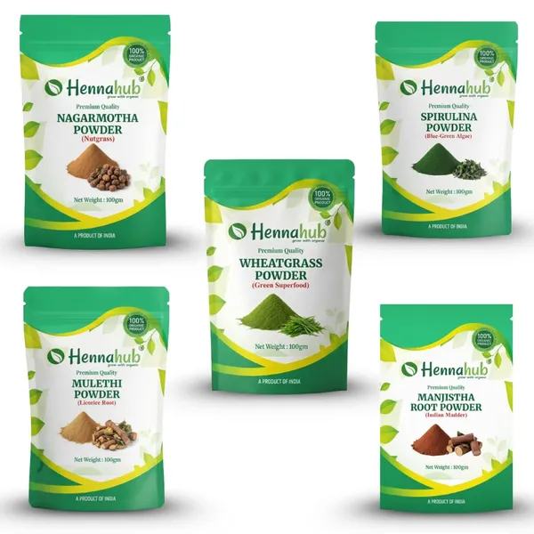 Hennahub_Advanced_Skin_Blood_Detox_Combo_Manjistha_Mulethi_Nagarmotha_Wheatgrass_Spirulina_Powder_Pack_Of_5_100_G_Skin_Glow_Detox_Cleanse_Immunity_Daily_Nutrition_Ayurvedic_Purifying_Blend