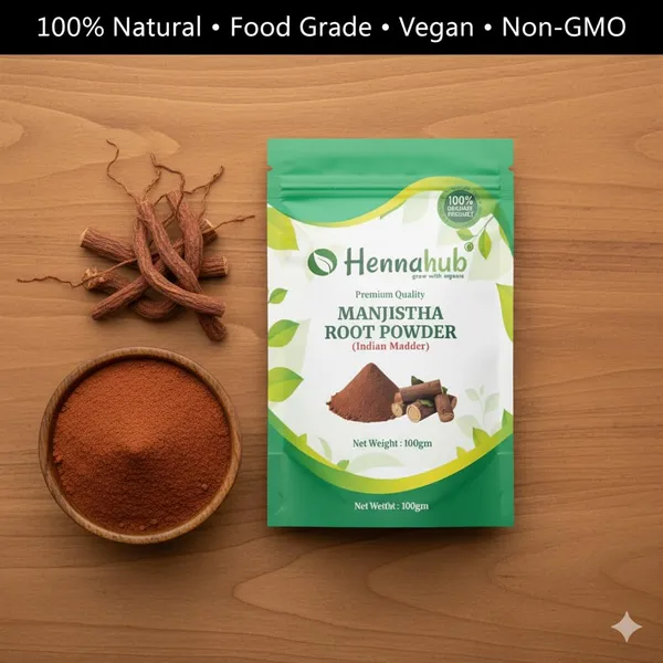 Hennahub_Manjistha_Root_Powder_100_Gm_Pack_100_Natural_Rubia_Cordifolia_Root_Powder_Plant_Based_Herbal_Ingredient_Pack_Of_2