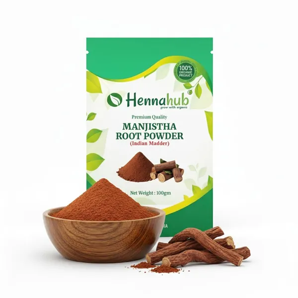 Hennahub_Manjistha_Root_Powder_100_Gm_Pack_100_Natural_Rubia_Cordifolia_Root_Powder_Plant_Based_Herbal_Ingredient_Pack_Of_2