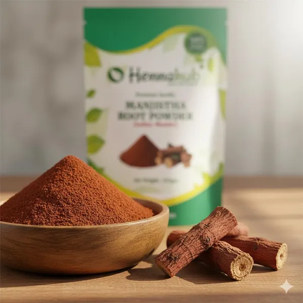 Hennahub_Manjistha_Root_Powder_100_Gm_Pack_100_Natural_Rubia_Cordifolia_Root_Powder_Plant_Based_Herbal_Ingredient_Pack_Of_2