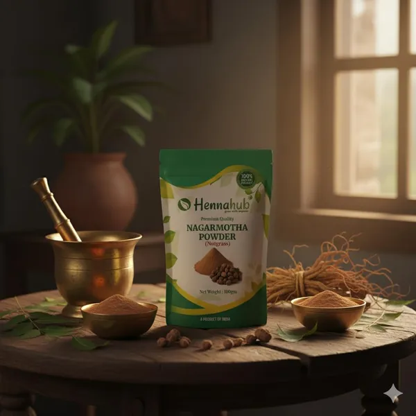 Hennahub_Nagarmotha_Powder_Food_Grade_100_Gm_Pack_100_Natural_Cyperus_Scariosus_Root_Powder_Traditional_Herbal_Ingredient_For_Teas_Blends_Pack_Of_2