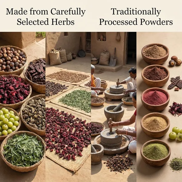 Hennahub_Amla,_Reetha,_Shikakai,_Bhringraj_and_Hibiscus_Powder_for_Hair_Growth_&_Hair_Mask,_200g_each_(Combo_Pack_of_5)