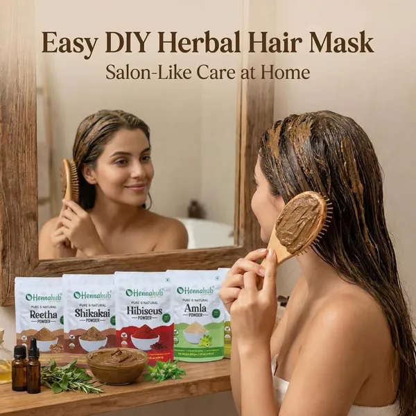Hennahub_Amla,_Reetha,_Shikakai,_Bhringraj_and_Hibiscus_Powder_for_Hair_Growth_&_Hair_Mask,_200g_each_(Combo_Pack_of_5)