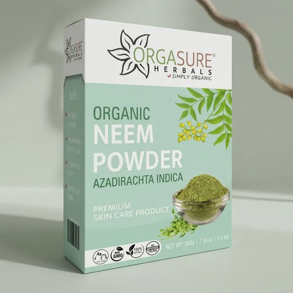 Orgasure_Neem_Powder_For_Hair_Cleanser_And_Skin_Care_Azadirachta_Indica_200_G_Pack_Of_3