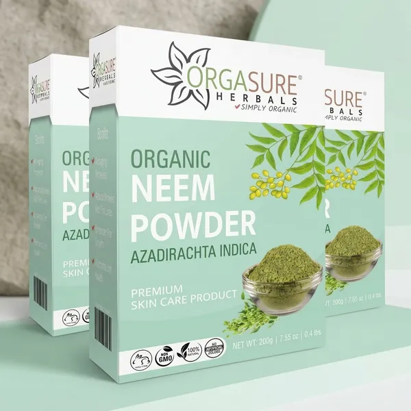 Orgasure_Neem_Powder_For_Hair_Cleanser_And_Skin_Care_Azadirachta_Indica_200_G_Pack_Of_3