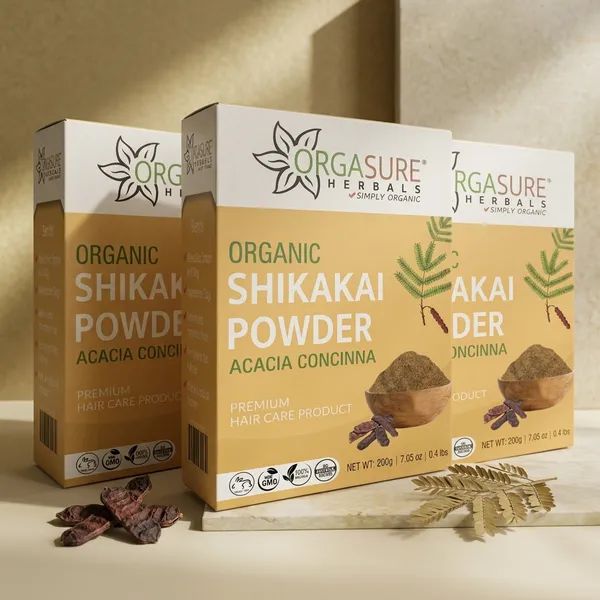 Orgsaure_Organic_Shikakai_Powder_For_Hair_Acacia_Concinna_200_G_Pack_Of_3