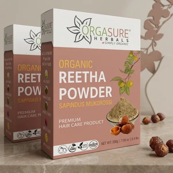 Orgasure_Reetha_Soapnut_Powder_For_Hair_Sapindus_Mukorossi_200_G_Pack_Of_3