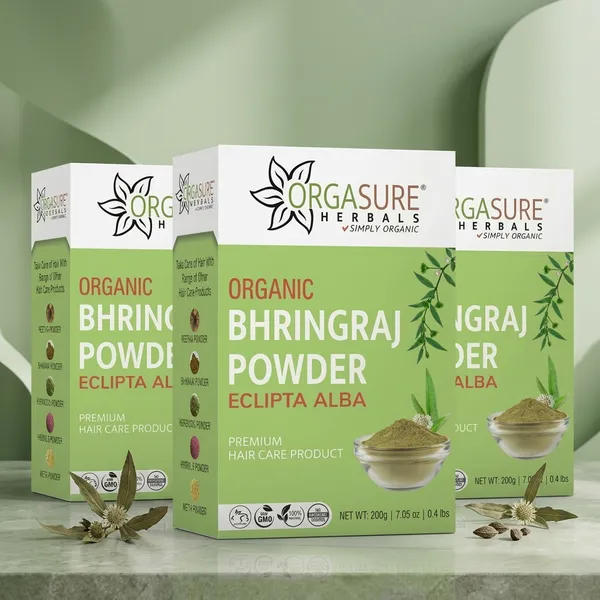 Orgasure_Bhringraj_Powder_For_Hair_Growth_200_Gm_Pack_Of_3