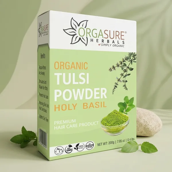 Orgasure_Organic_Tulsi_Leaf_Powder_For_Hair_Holy_Basil_200_G_Pack_Of_3