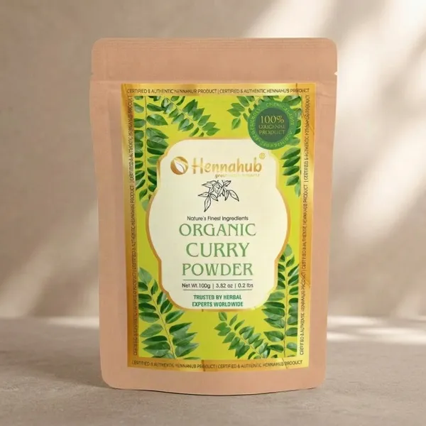 Hennahub_Gold_Curry_Leaves_Powder_For_Enhancing_Hair_Growth_And_Shine_Double_Filtered_100_G_Pack_Of_2