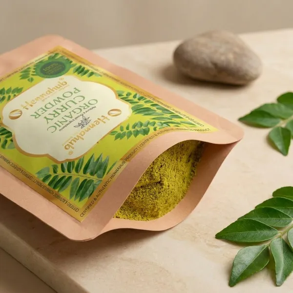 Hennahub_Gold_Curry_Leaves_Powder_For_Enhancing_Hair_Growth_And_Shine_Double_Filtered_100_G_Pack_Of_2