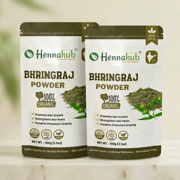 Hennahub_Premium_Bhringraj_Powder_For_Hair_Eclipta_Alba_100_G_Pack_Of_2