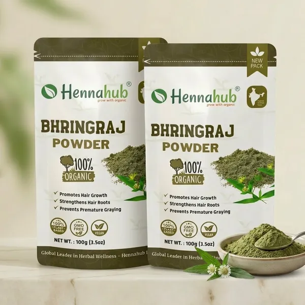 Hennahub_Premium_Bhringraj_Powder_For_Hair_Eclipta_Alba_100_G_Pack_Of_2