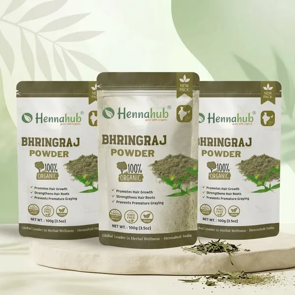 Hennahub_Herbal_Powder_Bhringraj_Powder_100_Gm_Pack_Of_3