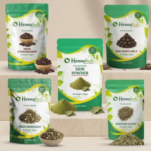 Hennahub_Complete_Hair_Rejuvenation_Combo_Sidr_Powder_Dried_Bhringraj_Jatamansi_Root_Rosemary_Leaves_Raw_Amla_Pack_Of_5_100_G_Hair_Growth_Scalp_Therapy_Strength_Shine
