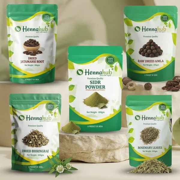 Hennahub_Complete_Hair_Rejuvenation_Combo_Sidr_Powder_Dried_Bhringraj_Jatamansi_Root_Rosemary_Leaves_Raw_Amla_Pack_Of_5_100_G_Hair_Growth_Scalp_Therapy_Strength_Shine