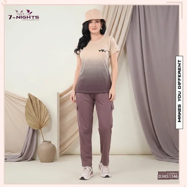 Beige_And_Dusty_Purple_Cotton_Blend_Ombre_Comfort_Fit_Night_Suit_For_Women