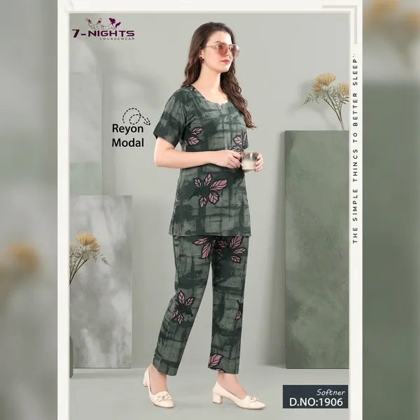Green_Rayon_Modal_Floral_Print_Night_Suit_For_Women